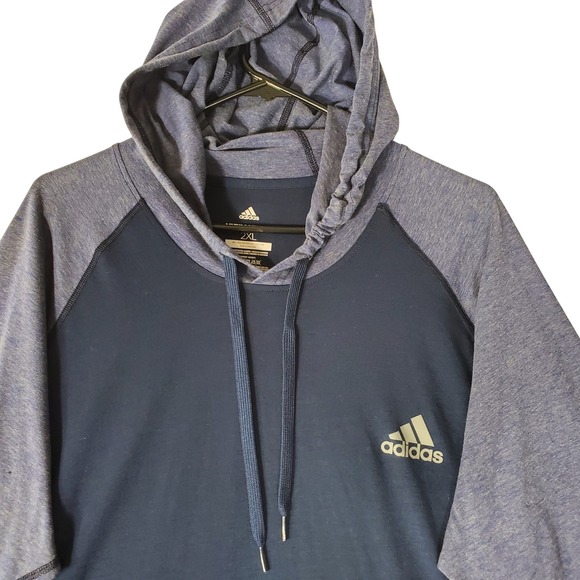 adidas Other - Adidas Ultimate 2.0 Climalite Hoodie Mens 2XL Navy Blue Raglan CD2000 A9G001